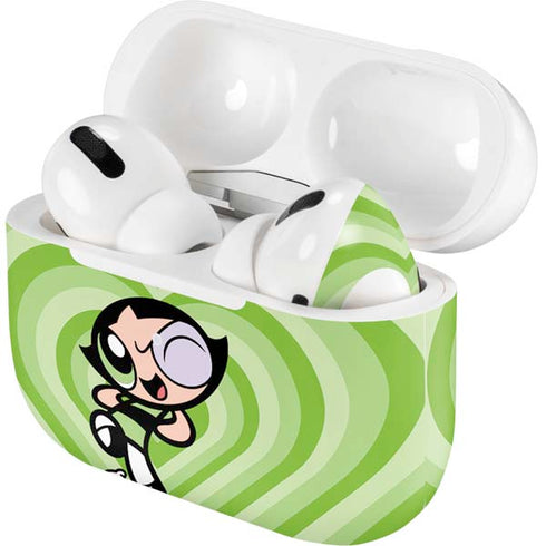 Cartoon Network Powerpuff Girls Buttercup Green Hearts Apple AirPods Pro Skin
